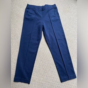 J Crew Factory Knit Ankle Pants, Navy Blue Size M